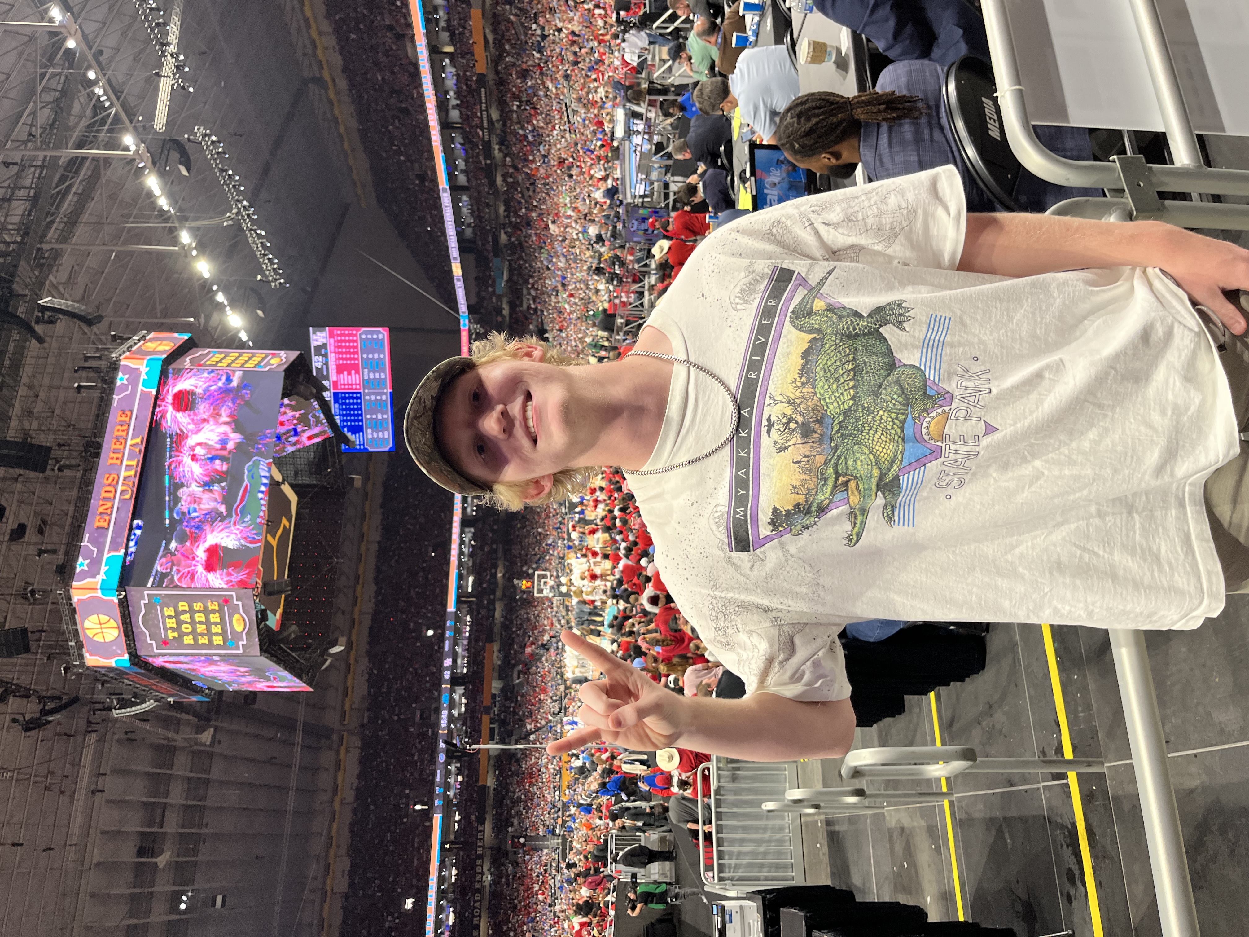 James at Christmas tree